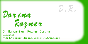 dorina rozner business card